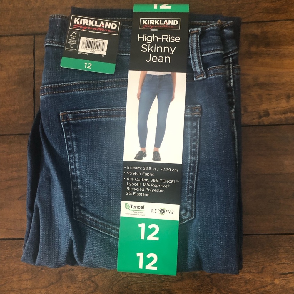 Kirkland Signature High-Rise Skinny Jeans - Blue